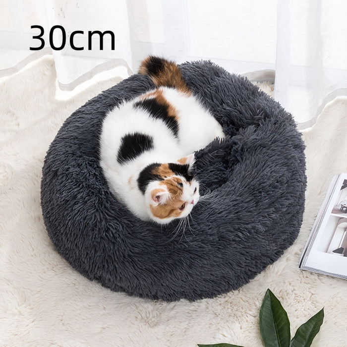 Havenholt Round warm cat bed in sizes from 30 to 100 cm across