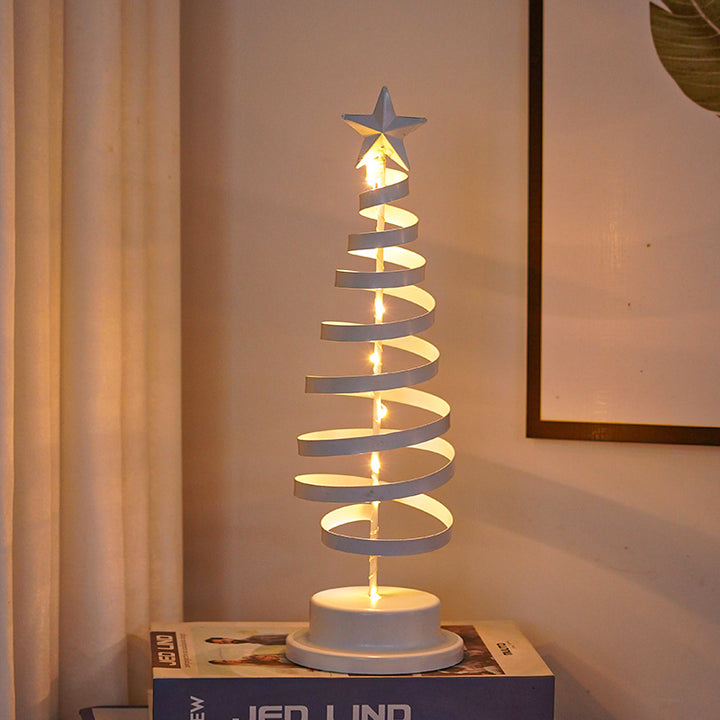 Gold metal LED Christmas tree lamp