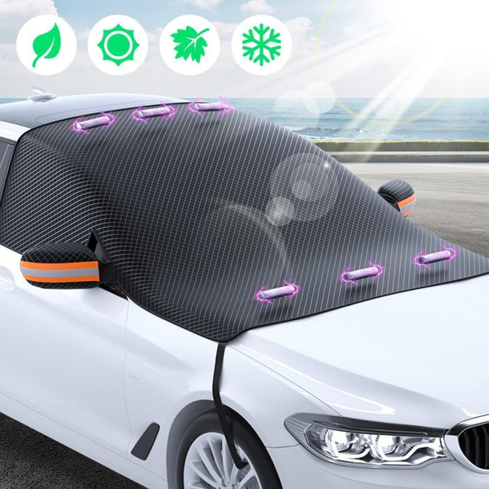 Havenholt Heavy-duty half car cover for frost, snow, rain and sun