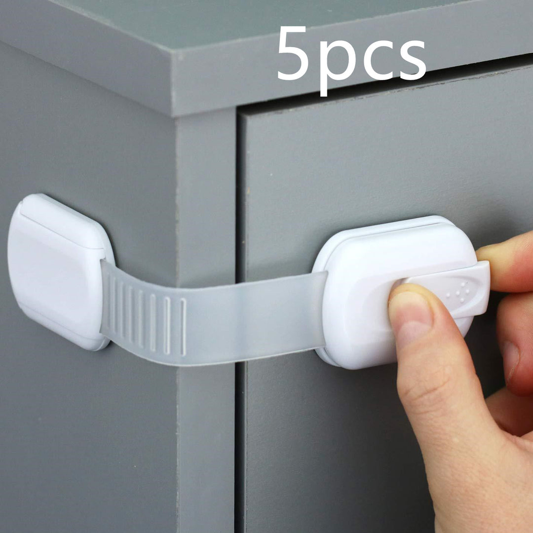 Havenholt Child Safety Cabinet Locks, Adhesive Straps, 10 Pack