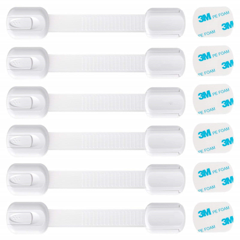 Havenholt Child Safety Cabinet Locks, Adhesive Straps, 10 Pack
