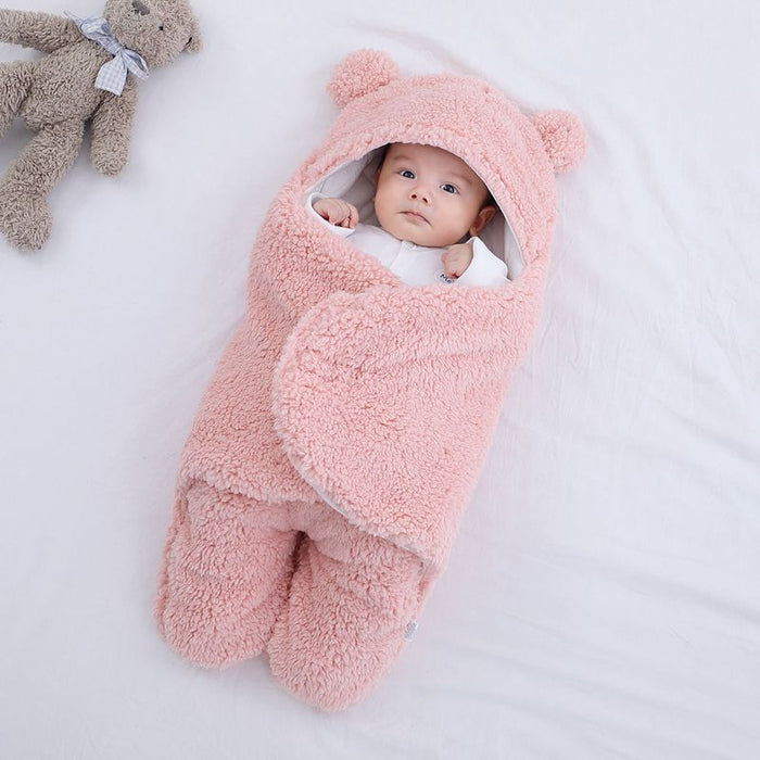 Havenholt Teddy fleece baby sleeping bag with bear ears