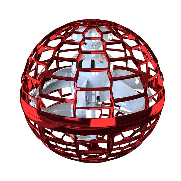 Glowing flying spinner ball hovering