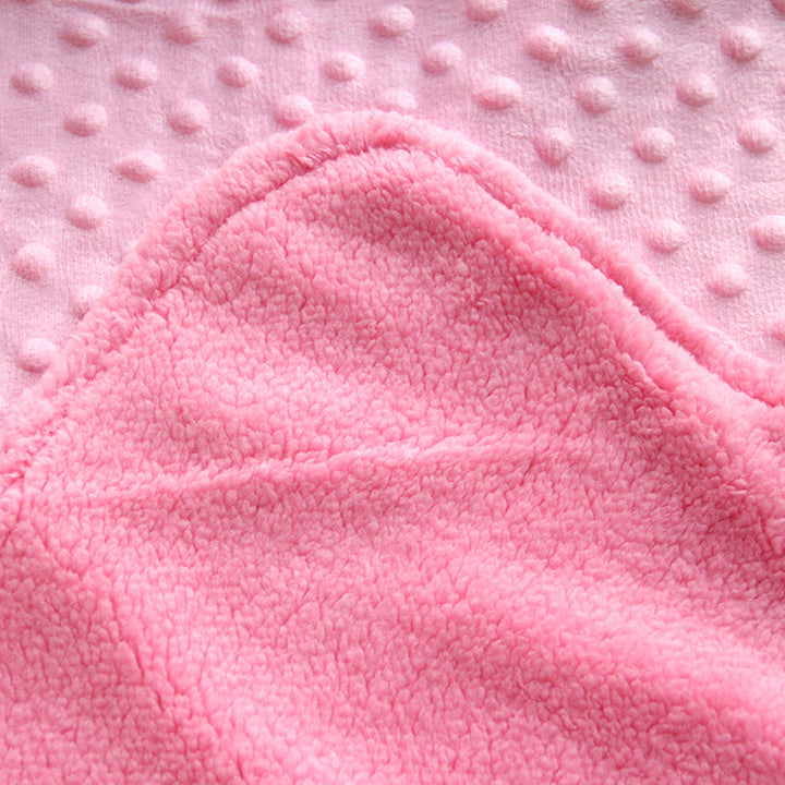 Dotted minky fleece baby blanket