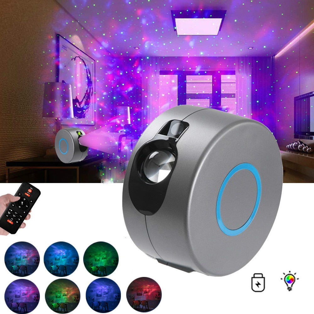 Galaxy Starry Sky Projector, 7 Colour Rotating Night Light