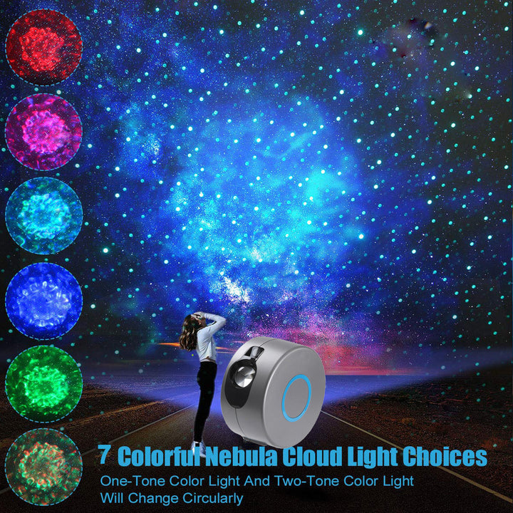 Galaxy Starry Sky Projector, 7 Colour Rotating Night Light