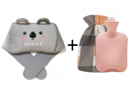 Havenholt Hot Water Bottle with Plush Animal Waist Belt