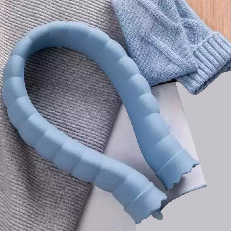 U-shaped neck hot water bottle with knitted cover, 710 ml