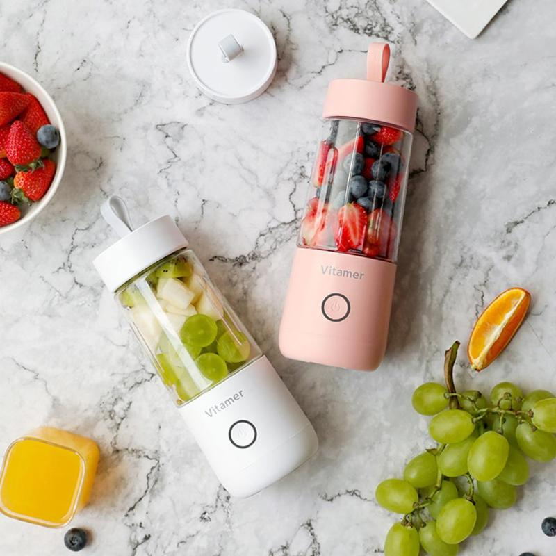 350ml Portable Blender Bottle, USB Rechargeable Smoothie Cup