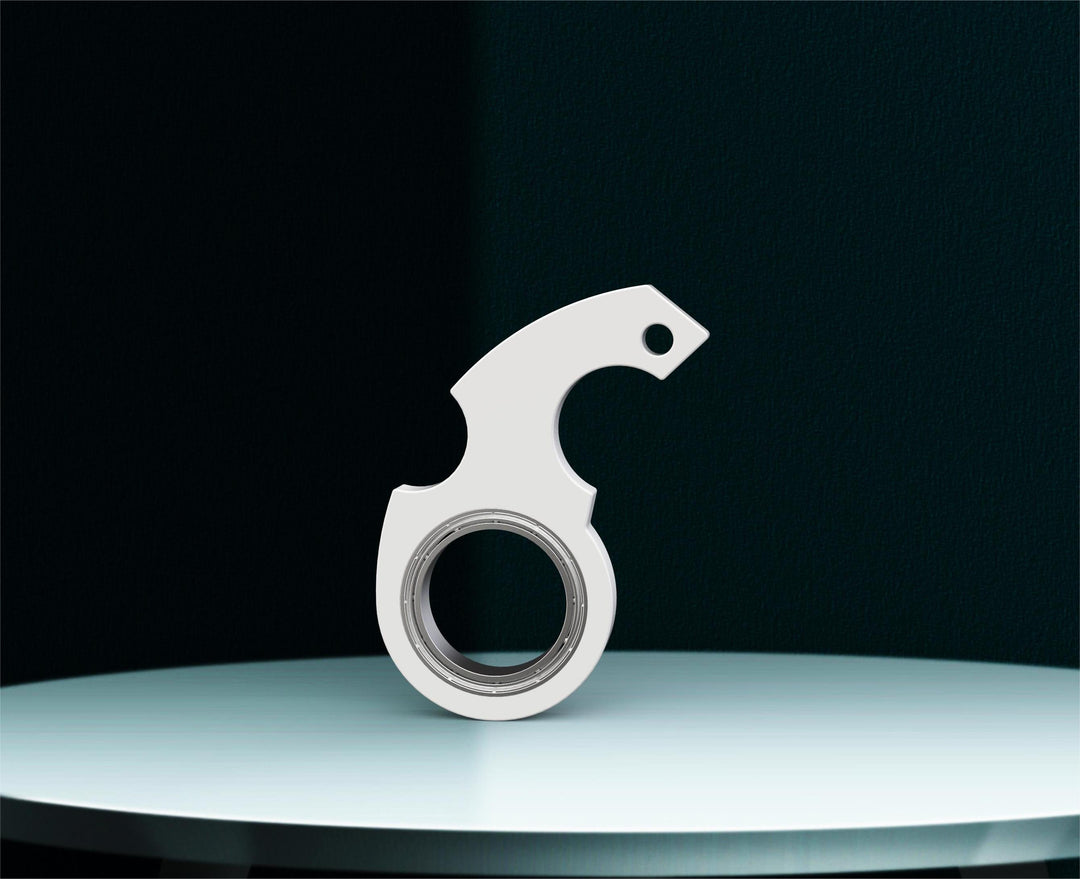 Fidget spinner keyring on set of keys