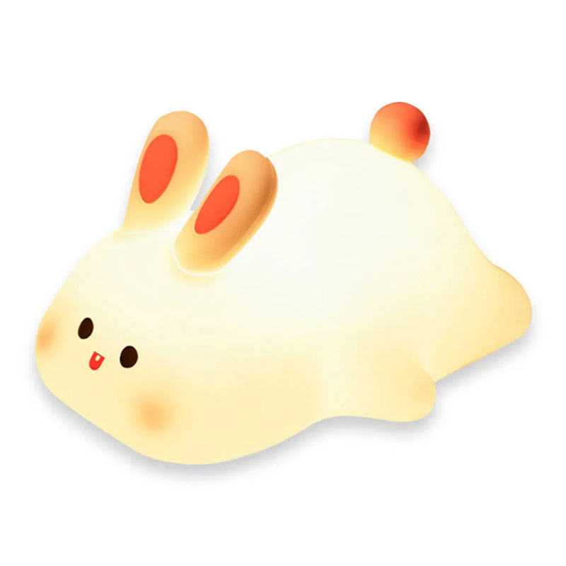 Silicone bunny night light glowing