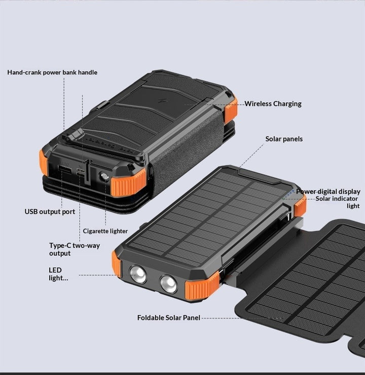 25000MAH High-Performance Solar Power Bank