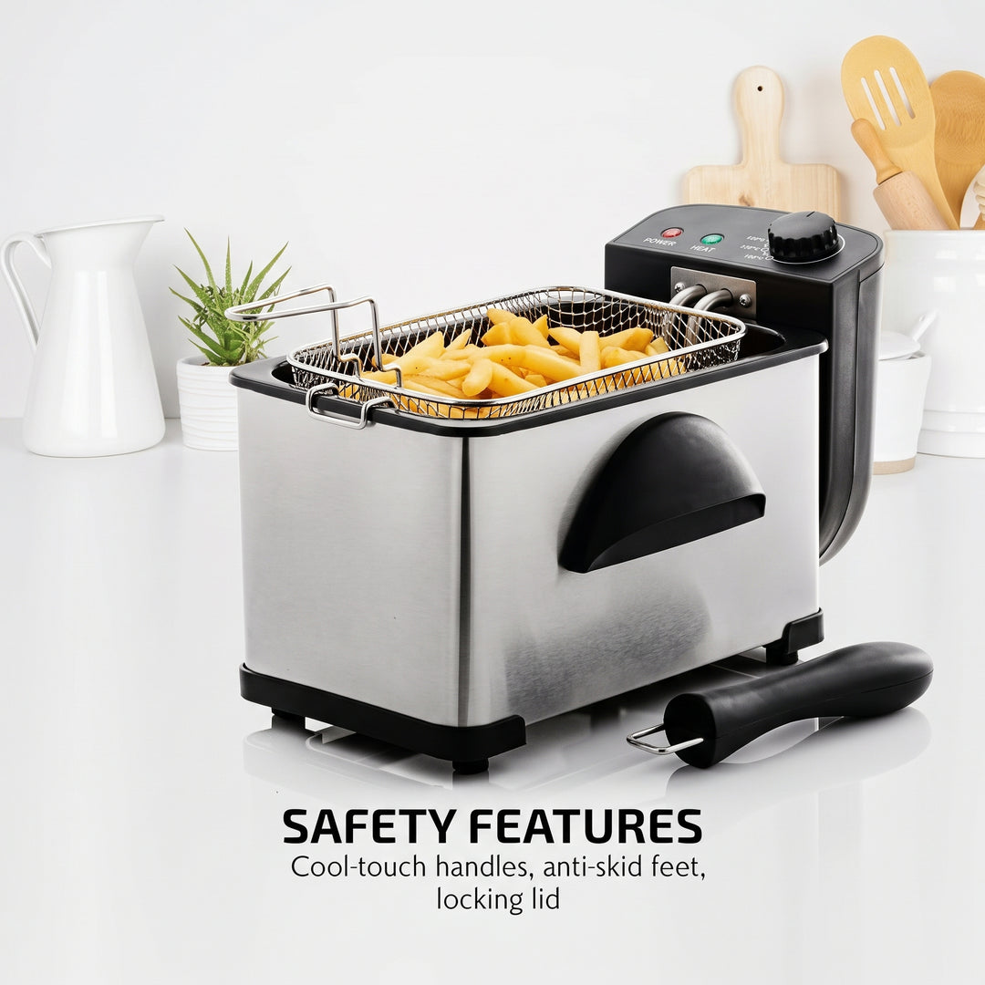2L Electric Deep Fryer with Adjustable Temperature Control