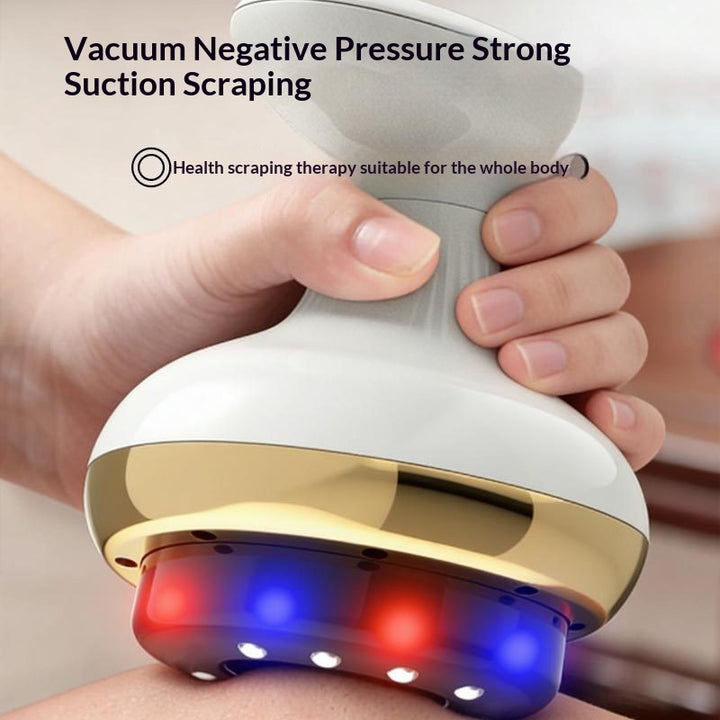 Handheld cupping and scraping massager with lit base