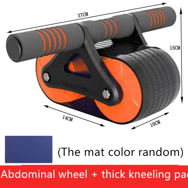Double Wheel Ab Roller with Automatic Rebound, Comfortable Grips