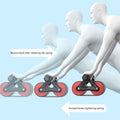 Double Wheel Ab Roller with Automatic Rebound, Comfortable Grips