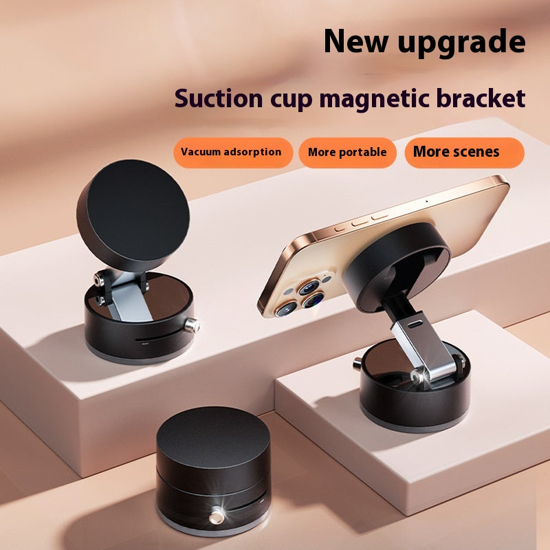 Foldable Magnetic Vacuum Car Phone Holder with Suction Cup