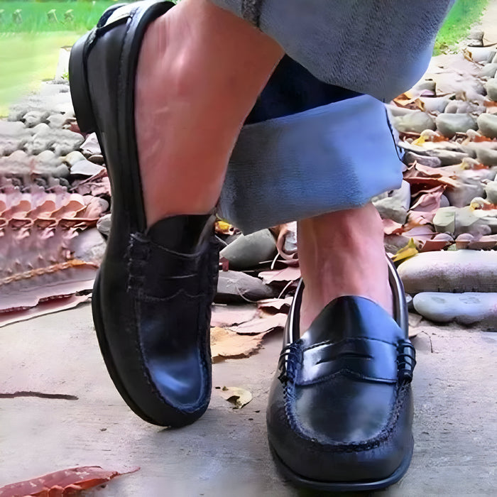 Havenholt Vintage Slip-On Loafers with Low Heel