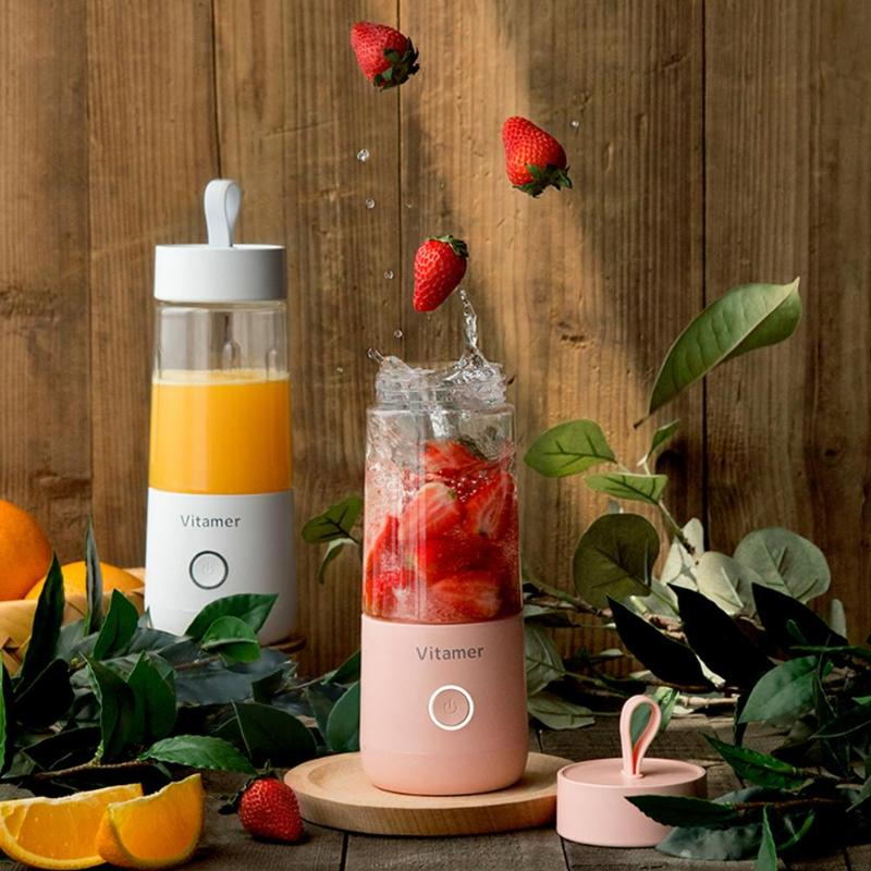 350ml Portable Blender Bottle, USB Rechargeable Smoothie Cup