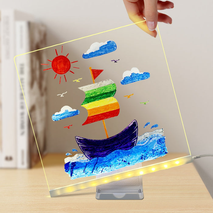 Havenholt LED acrylic drawing board with stand and light base