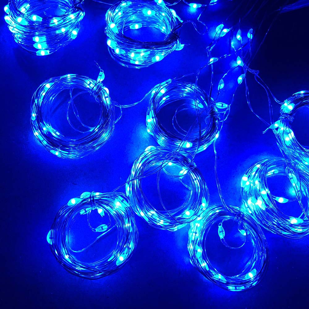 USB curtain fairy lights with remote and 8 modes, up to 6 x 2 m