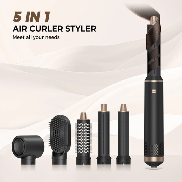 5 in 1 Blow Dryer Brush with Negative Ion, Hot Air Styler & Curling Wrap