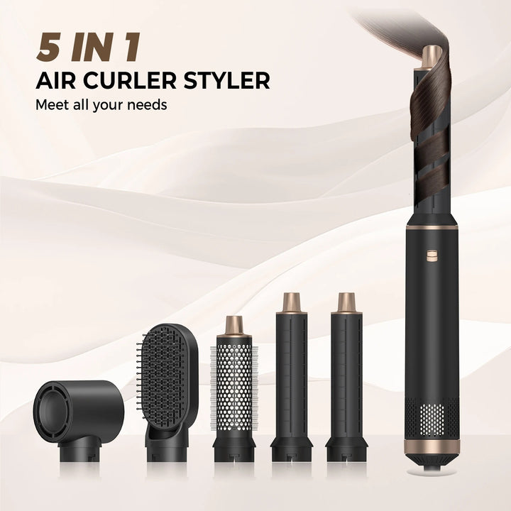 5 in 1 Blow Dryer Brush with Negative Ion, Hot Air Styler &amp; Curling Wrap