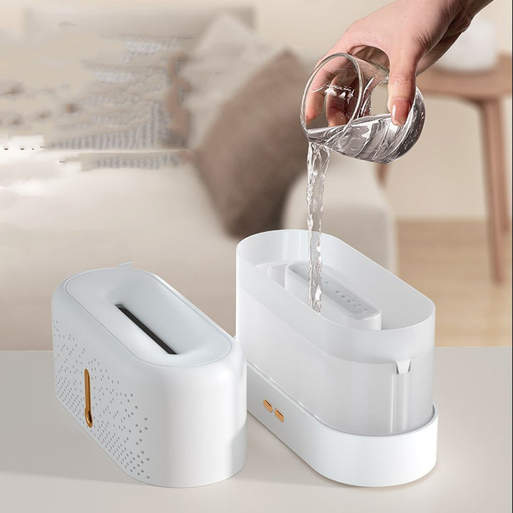 Ultrasonic Flame Aroma Diffuser, 200ml, Essential Oil Gift Set