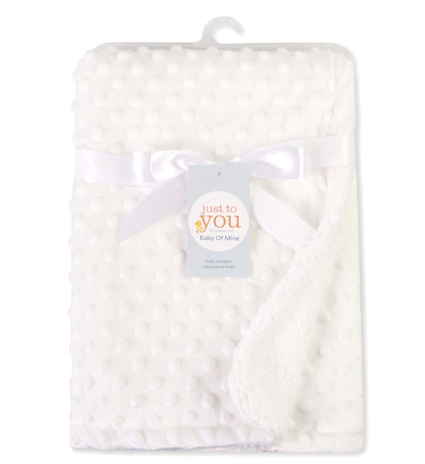 Havenholt Double-Layer Dotted Minky Baby Blanket, 102 x 76 cm