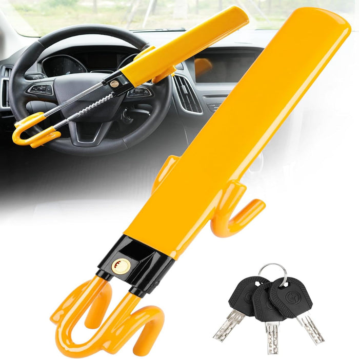 Havenholt Four-Hook Steering Wheel Lock with Three Keys