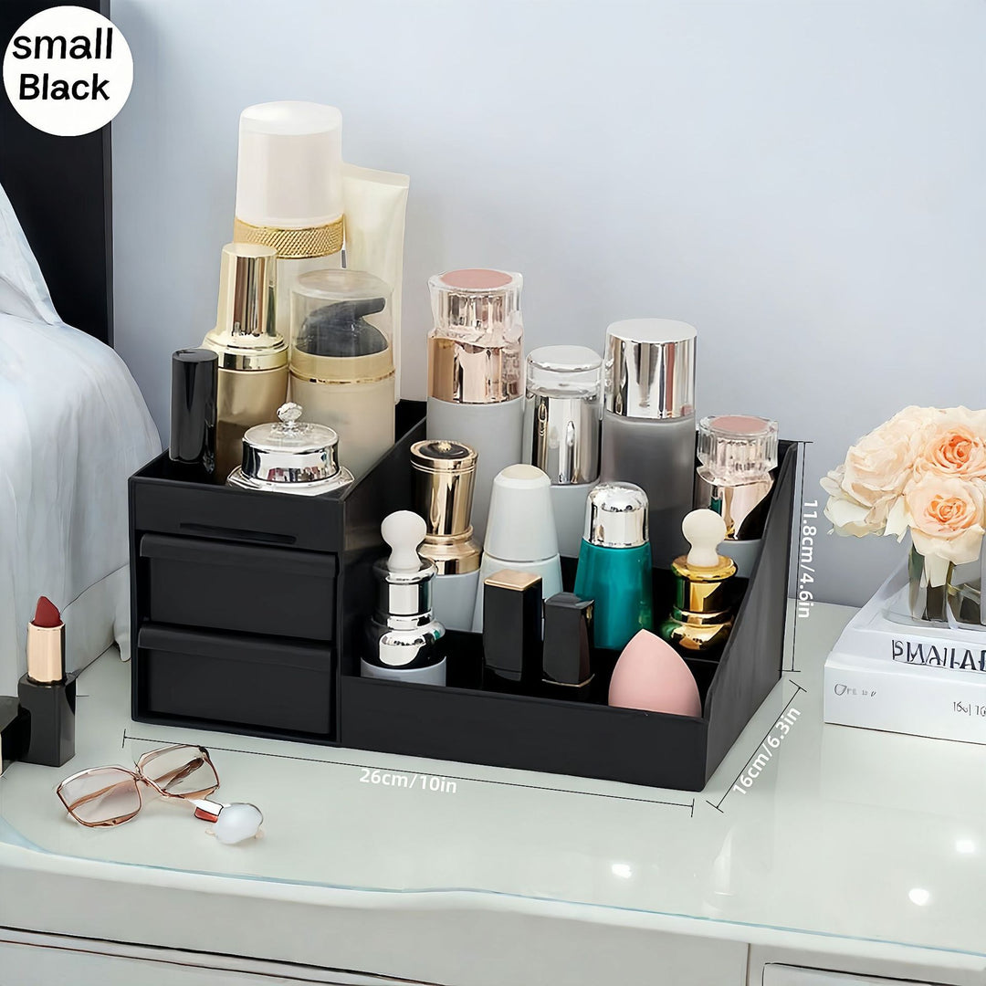 Cosmetic and Perfume Organizer with Drawers and Compartments for Vanity and Bathroom