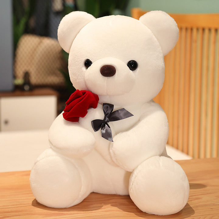 Rose Teddy Bear Plush Hug Pillow, Soft Toy in 23-45cm