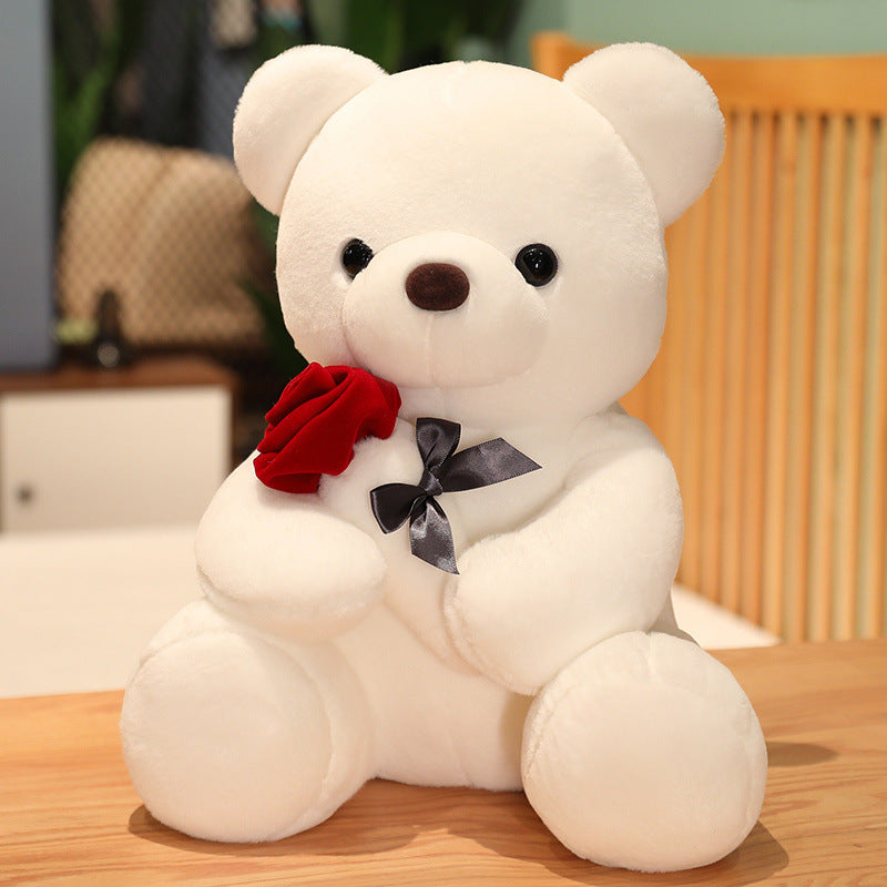 Rose Teddy Bear Plush Hug Pillow, Soft Toy in 23-45cm