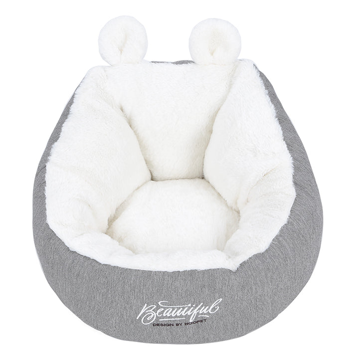 Cosy dog bed with cover – soft sleeping bag nest for small pets