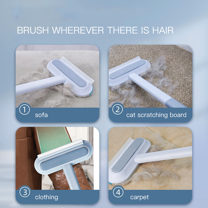 4-in-1 Pet Hair Remover Brush for Sofas, Clothes &amp; Window Screens