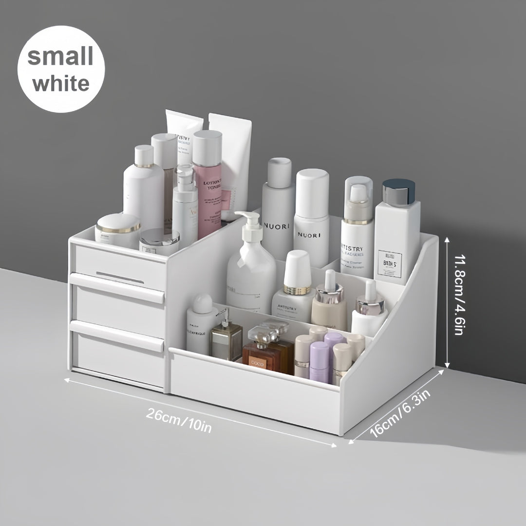Cosmetic and Perfume Organizer with Drawers and Compartments for Vanity and Bathroom