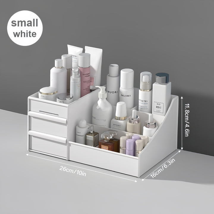 Cosmetic and Perfume Organizer with Drawers and Compartments for Vanity and Bathroom