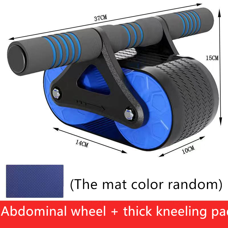 Double Wheel Ab Roller with Automatic Rebound, Comfortable Grips