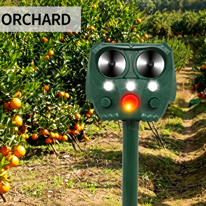 Animal Repeller Solar Powered Ultrasonic 360 Degrees Coverage