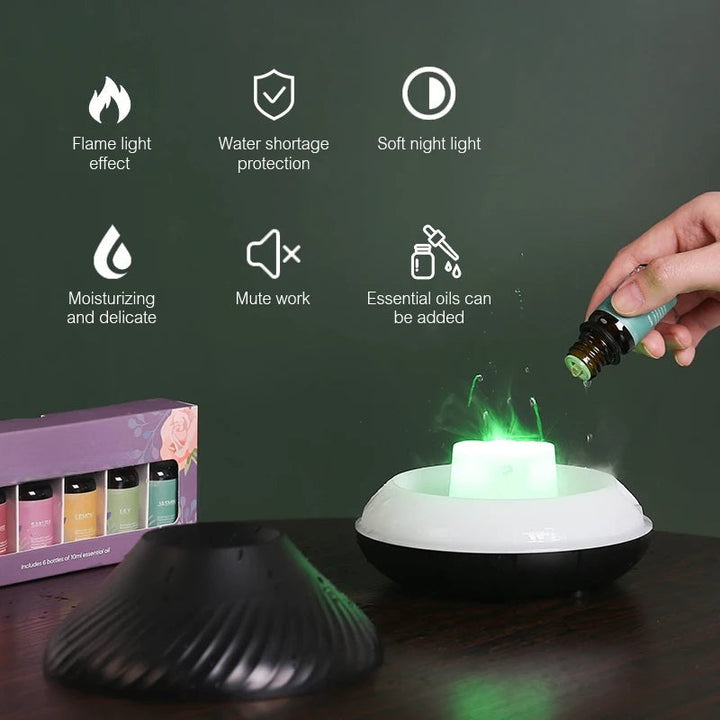 Havenholt Ultrasonic Essential Oil Diffuser with Flame Effect
