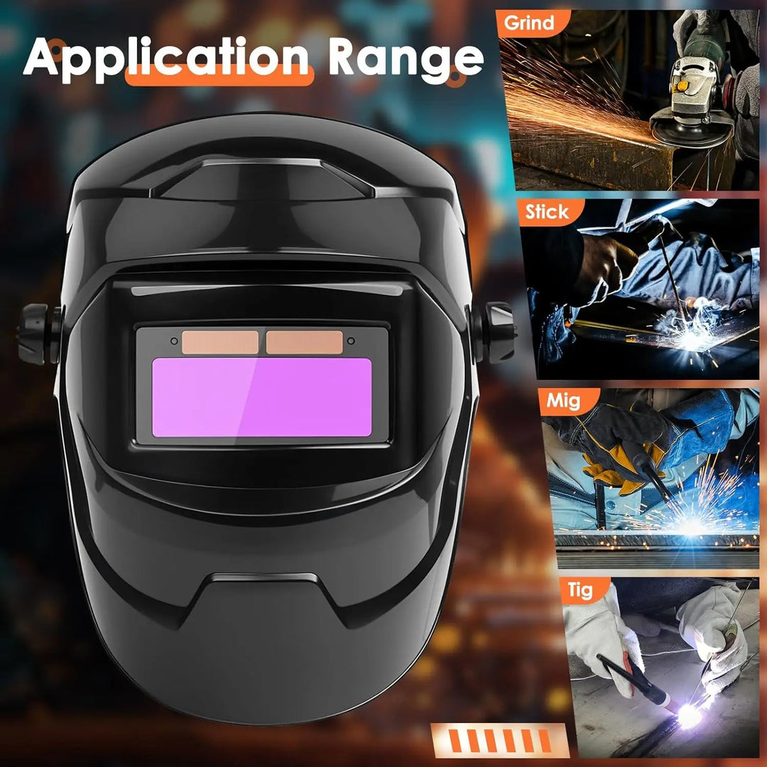Auto Darkening Welding Mask with Head Lamp