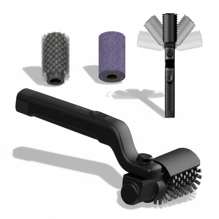 Electric Grill Brush with Motorized Bristles and Rechargeable Battery, Stainless Steel