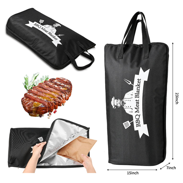 BBQ Meat Resting Blanket with Insulated Design and Carry Handle