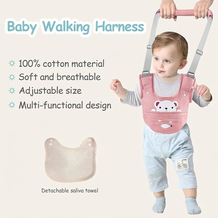 Baby Walking Harness, Adjustable Toddler Walker Assistant Belt with Detachable Crotch Support for 9 to 24 Months