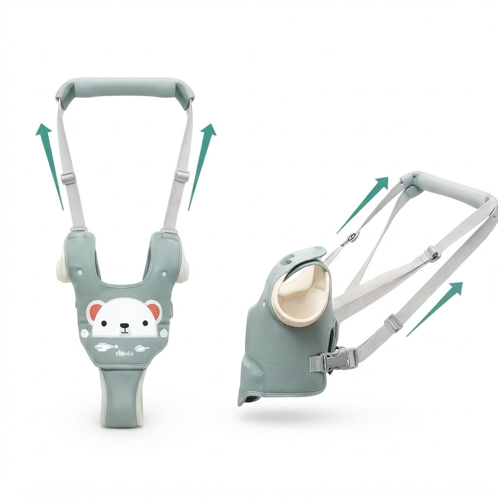 Baby Walking Harness, Adjustable Toddler Walker Assistant Belt with Detachable Crotch Support for 9 to 24 Months
