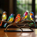 Light Reflecting Bird Window Ornament with colour Scatter Design