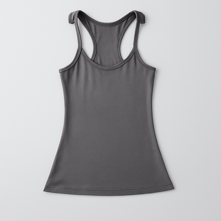 Havenholt Ribbed Slim Fit Vest Top with Invisible Straps