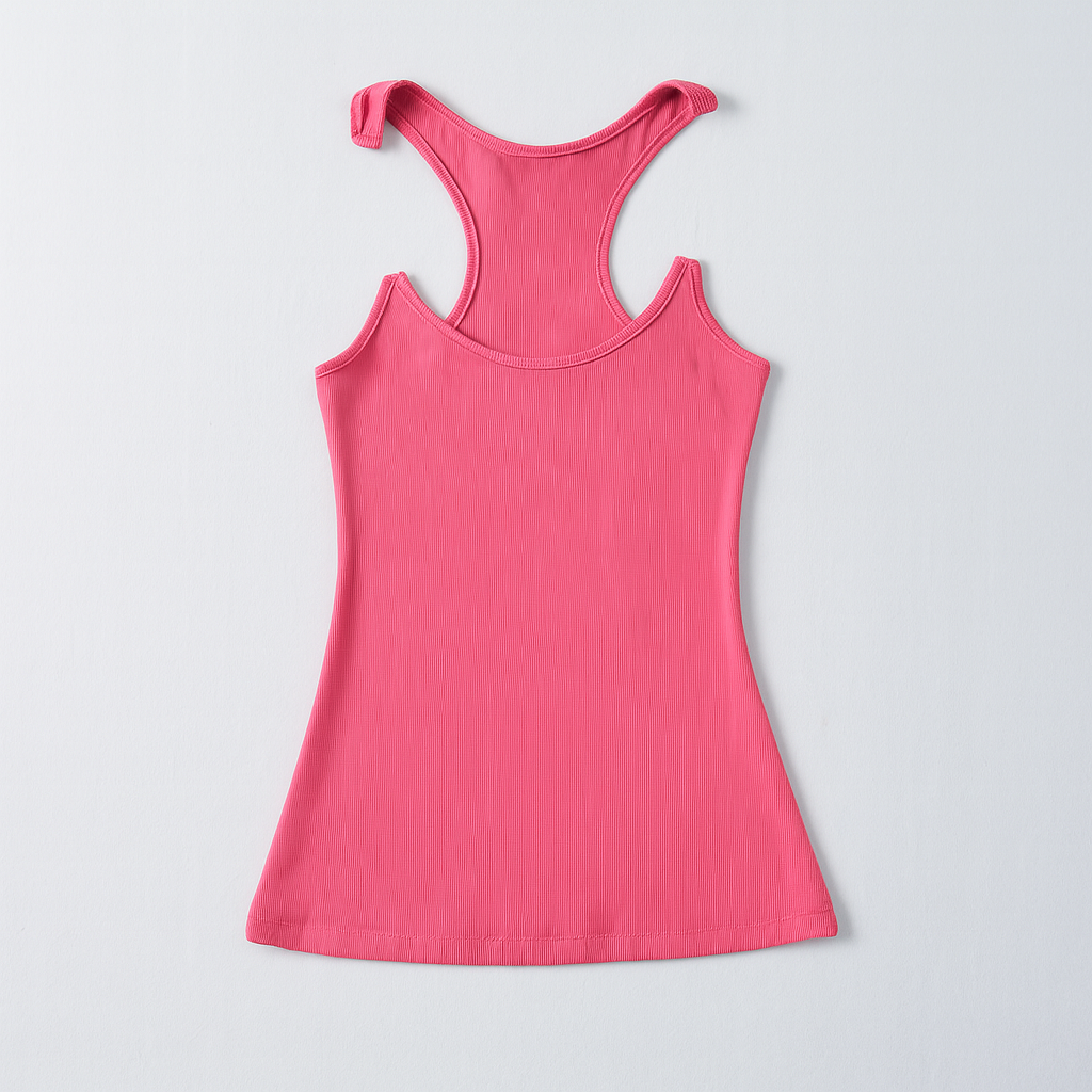 Havenholt Ribbed Slim Fit Vest Top with Invisible Straps