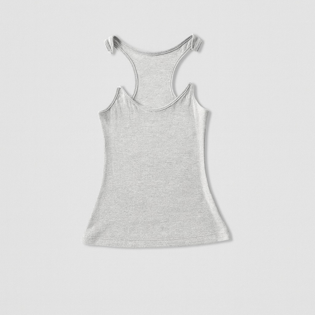 Havenholt Ribbed Slim Fit Vest Top with Invisible Straps