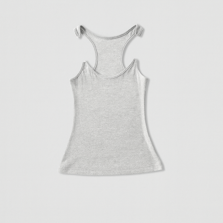Havenholt Ribbed Slim Fit Vest Top with Invisible Straps